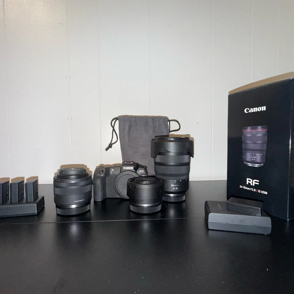 Canon Black Camera with Lens Set
